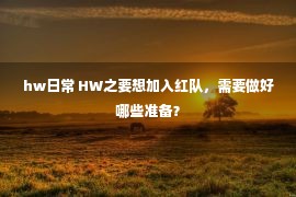 hw日常 HW之要想加入红队，需要做好哪些准备？