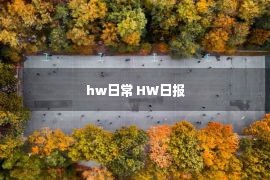 hw日常 HW日报