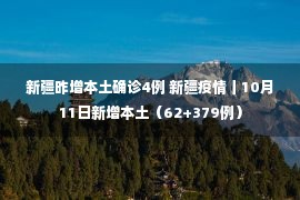 新疆昨增本土确诊4例 新疆疫情丨10月11日新增本土（62+379例）