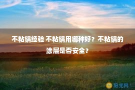 不粘锅经验 不粘锅用哪种好？不粘锅的涂层是否安全？