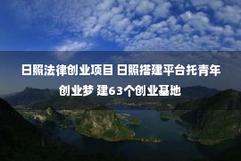 日照法律创业项目 日照搭建平台托青年创业梦 建63个创业基地