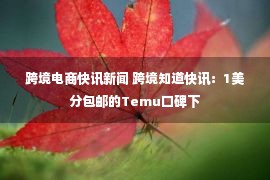 跨境电商快讯新闻 跨境知道快讯：1美分包邮的Temu口碑下