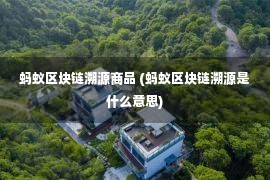 蚂蚁区块链溯源商品 (蚂蚁区块链溯源是什么意思)