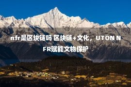 nfr是区块链吗 区块链+文化，UTON NFR赋能文物保护