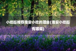 小吃街推荐淮安小吃的理由(淮安小吃街有哪些)