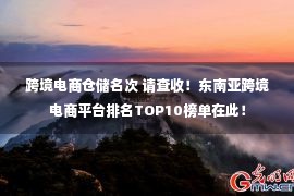 跨境电商仓储名次 请查收！东南亚跨境电商平台排名TOP10榜单在此！