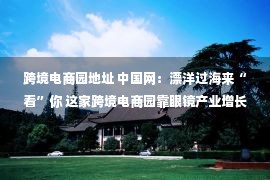 跨境电商园地址 中国网：漂洋过海来“看”你 这家跨境电商园靠眼镜产业增长54.37%