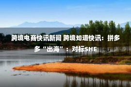 跨境电商快讯新闻 跨境知道快讯：拼多多“出海”：对标SHE