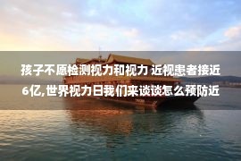 孩子不愿检测视力和视力 近视患者接近6亿,世界视力日我们来谈谈怎么预防近视!