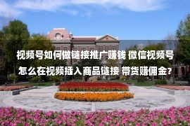 视频号如何做链接推广赚钱 微信视频号怎么在视频插入商品链接 带货赚佣金？