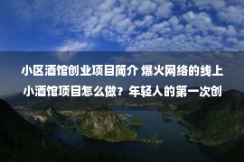 小区酒馆创业项目简介 爆火网络的线上小酒馆项目怎么做？年轻人的第一次创业分享