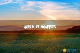 肩膀团购 乐同书包