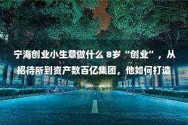 宁海创业小生意做什么 8岁“创业”，从招待所到资产数百亿集团，他如何打造开元盛世