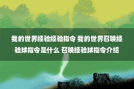 我的世界经验经验指令 我的世界召唤经验球指令是什么 召唤经验球指令介绍