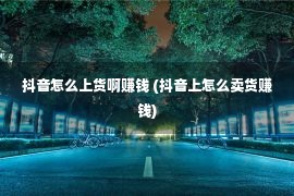 抖音怎么上货啊赚钱 (抖音上怎么卖货赚钱)