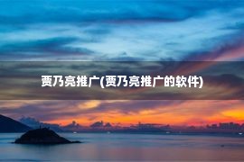 贾乃亮推广(贾乃亮推广的软件)