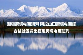 新疆跨境电商班列 阿拉山口跨境电商综合试验区发出首趟跨境电商班列