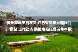 苏州跨境电商发货 江苏省交通运输厅门户网站 工作动态 跨境电商搭乘苏州中欧班列出口货值突破1亿元