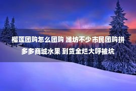 榴莲团购怎么团购 潍坊不少市民团购拼多多商城水果 到货全烂大呼被坑