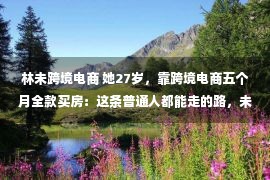 林未跨境电商 她27岁，靠跨境电商五个月全款买房：这条普通人都能走的路，未来10年赚钱最稳！