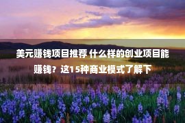 美元赚钱项目推荐 什么样的创业项目能赚钱？这15种商业模式了解下