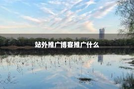 站外推广博客推广什么