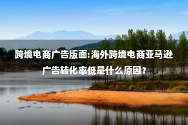 跨境电商广告版面:海外跨境电商亚马逊广告转化率低是什么原因？