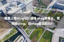 哪里上传vlog可以赚钱 vlog是甚么，若何拍vlog，拍vlog能赢利吗？