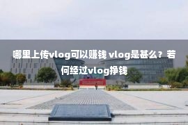 哪里上传vlog可以赚钱 vlog是甚么？若何经过vlog挣钱