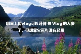 哪里上传vlog可以赚钱 拍 Vlog 的人多了，但想靠它赢利没有轻易