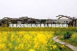 河南高校短视频(河南大学校园视频)