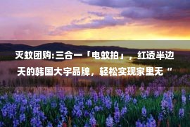 灭蚊团购:三合一「电蚊拍」，红透半边天的韩国大宇品牌，轻松实现家里无“蚊”