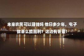 未来农民可以赚钱吗 他日多少年，屯子做甚么能赢利？这边有答案！