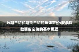 远期合约和期货合约的理论定价:股票指数期货定价的基本原理