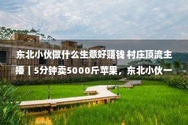 东北小伙做什么生意好赚钱 村庄顶流主播｜5分钟卖5000斤苹果，东北小伙一年卖出百万元山货特产