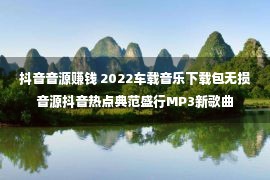 抖音音源赚钱 2022车载音乐下载包无损音源抖音热点典范盛行MP3新歌曲