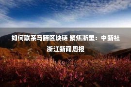 如何联系马蹄区块链 聚焦浙里：中新社浙江新闻周报