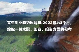 女生创业趋势图解析:2022最后3个月，给你一份求职、创业、投资方面的参考