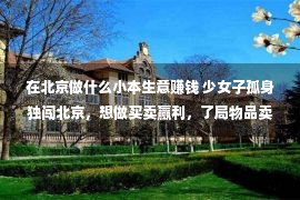 在北京做什么小本生意赚钱 少女子孤身独闯北京，想做买卖赢利，了局物品卖没有动，店家：没有退货