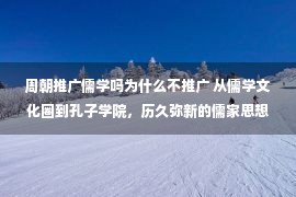 周朝推广儒学吗为什么不推广 从儒学文化圈到孔子学院，历久弥新的儒家思想是文化自信的底气