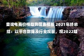 查询电商价格趋势图表模板 2021年终总结：以平台数据及行业观察，观2022趋势走向