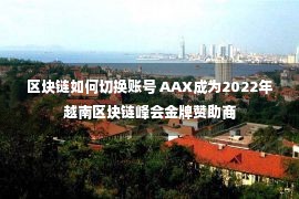 区块链如何切换账号 AAX成为2022年越南区块链峰会金牌赞助商