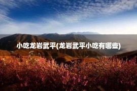 小吃龙岩武平(龙岩武平小吃有哪些)