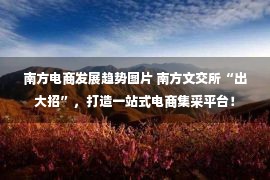 南方电商发展趋势图片 南方文交所“出大招”，打造一站式电商集采平台！