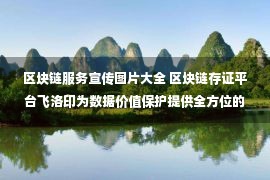 区块链服务宣传图片大全 区块链存证平台飞洛印为数据价值保护提供全方位的解决方案