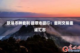 欧易币种套利 德意志银行：套利交易重返汇市