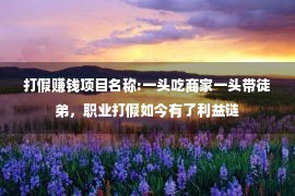 打假赚钱项目名称:一头吃商家一头带徒弟，职业打假如今有了利益链