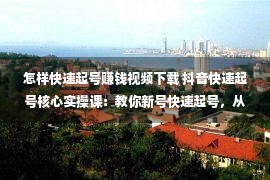 怎样快速起号赚钱视频下载 抖音快速起号核心实操课：教你新号快速起号，从0到100万过程