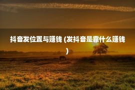 抖音发位置与赚钱 (发抖音是靠什么赚钱)