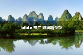 bible 推广 狐狸精圣经